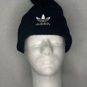 Adidas Black Knit Beanie Hat New